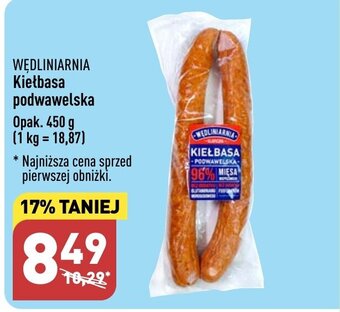 ALDI Kiełbasa podwawelska Opak. 450 g oferta