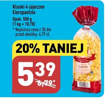 ALDI Kluski 4-jajeczne Eierspaetzle Opak. 500 g oferta