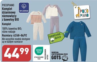 ALDI POCOPIANO Komplet dzianinowy niemowlęcy z bawełny BIO oferta