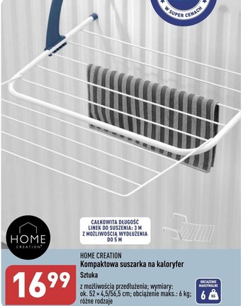 ALDI HOME CREATION Kompaktowa suszarka na kaloryfer oferta