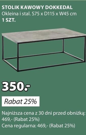 JYSK Stolik kawowy oferta