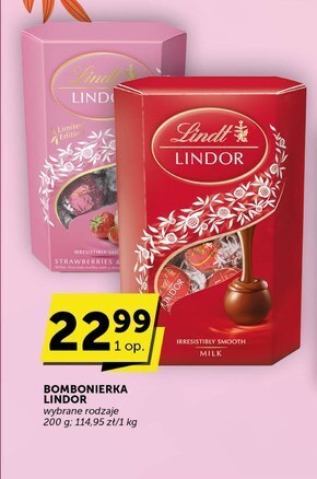 Groszek Lindt lindor praliny z czekolady mlecznej 200 g oferta