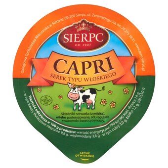 Społem Sierpc capri serek typu włoskiego 220 g oferta