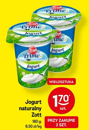 Żabka Jogurt naturalny Zott 180 g oferta