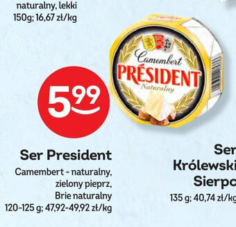 Żabka Ser President 120-125 g oferta