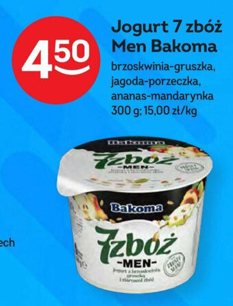 Żabka Jogurt 7 zbóż Men Bakoma 300 g oferta