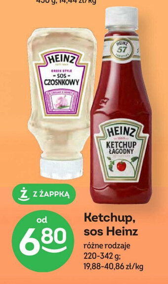 Żabka Ketchup, sos Heinz 220-342 g oferta