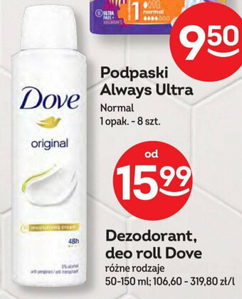 Żabka Dezodorant, deo roll Dove 50-150 ml oferta