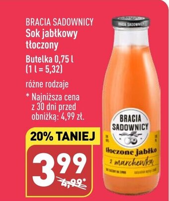ALDI Sok jabłkowy tłoczony 0,75 L oferta