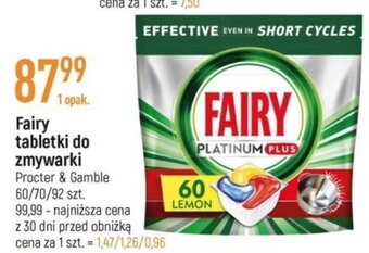 E.Leclerc Fairy tabletki do zmywarki Procter & Gamble 60/70/92 szt. oferta