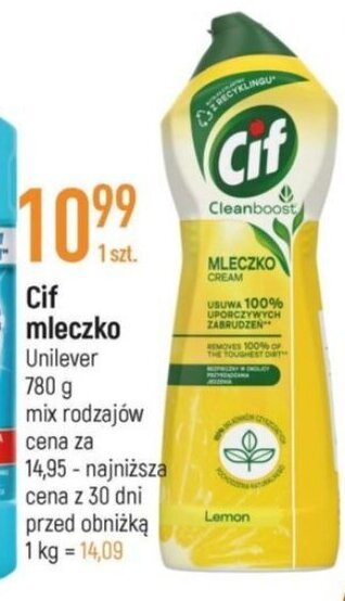 E.Leclerc Cif mleczko Unilever 780 g oferta