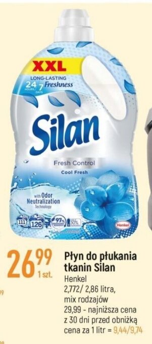 E.Leclerc Płyn do płukania tkanin Silan Henkel 2,772/2,86l oferta