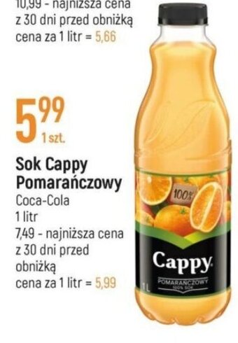 E.Leclerc Sok Cappy Pomarańczowy Coca-Cola 1l oferta