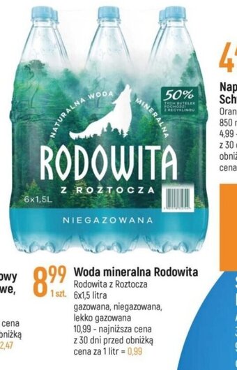 E.Leclerc Woda mineralna Rodowita 6x1,5l oferta