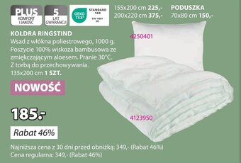JYSK KOŁDRA RINGSTIND 135x200cm oferta