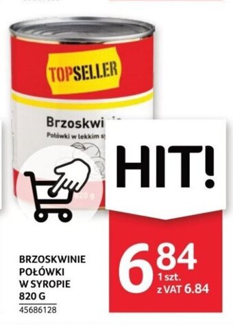 Selgros BRZOSKWINIE POŁÓWKI W SYROPIE 820 G oferta