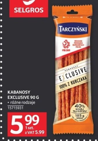 Selgros KABANOSY EXCLUSIVE 90 G oferta