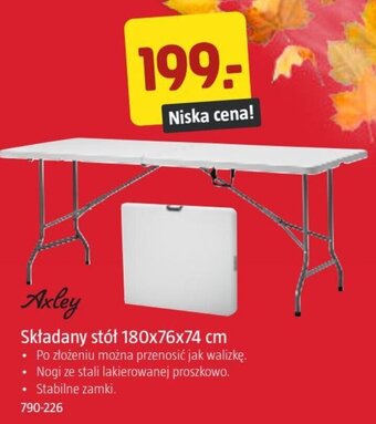 Jula Axley Składany stół 180x76x74 cm oferta