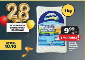Netto Twaróg półtłusty naturalny miletto oferta
