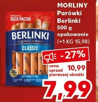 Kaufland MORLINY Parówki Berlinki 500 g oferta