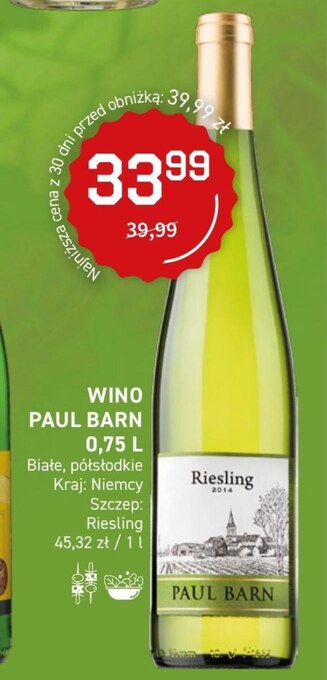 Duży Ben Wino paul barn oferta