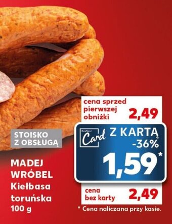 Kaufland MADEJ WRÓBEL Kiełbasa toruńska 100 g oferta