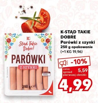 Kaufland K-STĄD TAKIE DOBRE Parówki z szynki 250 g oferta