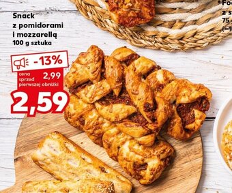 Kaufland Snack z pomidorami i mozzarellą 100 g oferta