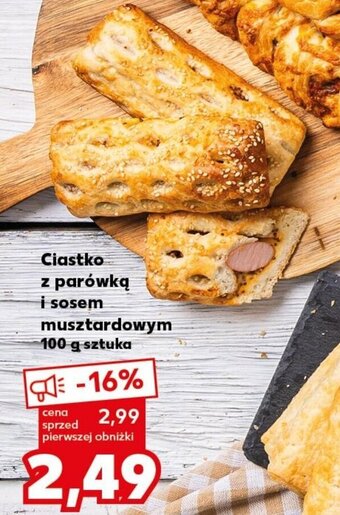 Ciastko z parówką i sosem musztardowym 100 g