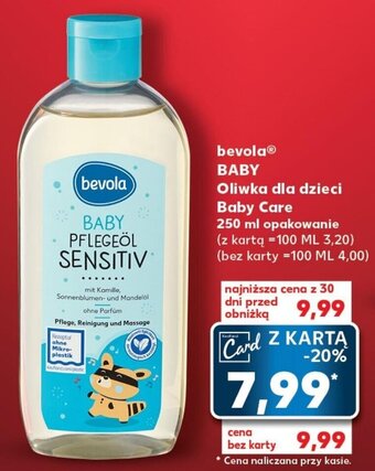 Kaufland bevola BABY Oliwka dla dzieci Baby Care 250ml oferta