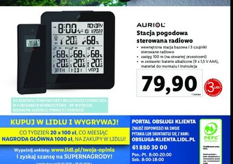 Lidl Stacja meteo sterowana radiowo oferta