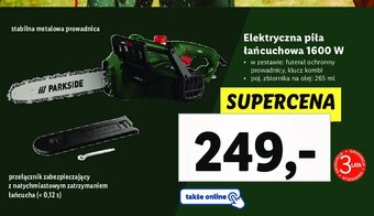 Lidl Piła łańcuchowa elektryczna 1600 w oferta