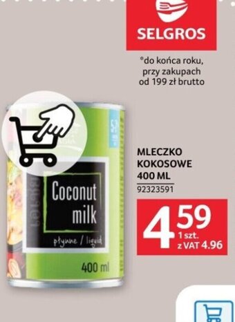 Selgros MLECZKO KOKOSOWE 400 ML oferta