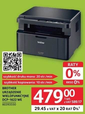 Selgros BROTHER URZĄDZENIE WIELOFUNKCYJNE DCP-1622 WE oferta
