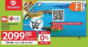 Selgros LG TELEWIZOR LED 65" 65UR781C oferta