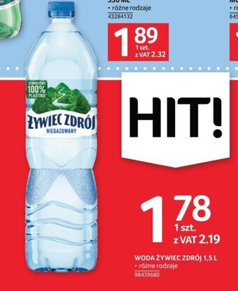 Selgros WODA ŻYWIEC ZDRÓJ 1,5 L oferta