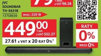 Selgros JVC SOUNDBAR TH-E631B oferta