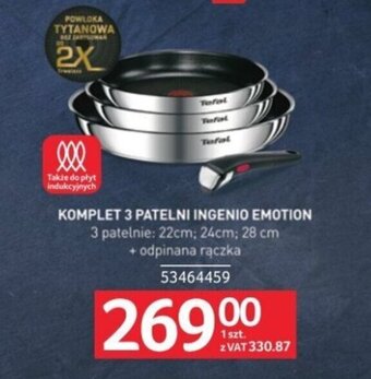 Selgros TEFAL KOMPLET 3 PATELNI INGENIO EMOTION oferta