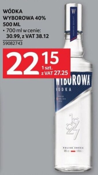 Selgros WÓDKA WYBOROWA 40% 500 ML oferta