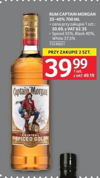 Selgros RUM CAPTAIN MORGAN 35-40% 700 ML oferta