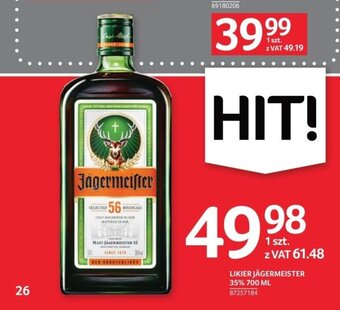 Selgros LIKIER JÄGERMEISTER 35% 700 ML oferta