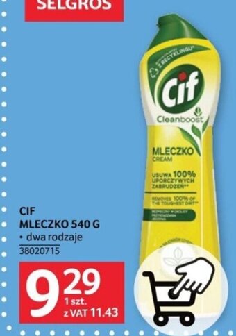 Selgros CIF MLECZKO 540 G oferta