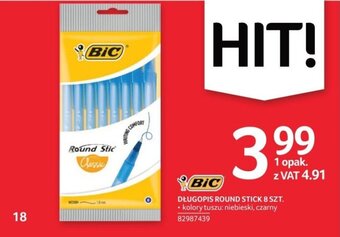 Selgros DŁUGOPIS ROUND STICK 8 SZT. oferta