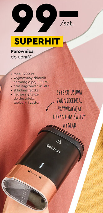 Biedronka Beldray Parownica do ubrań oferta