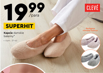 Biedronka CLEVÉ Kapcie damskie baleriny oferta