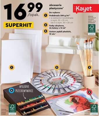 Biedronka ART Kayet Akcesoria plastyczne oferta