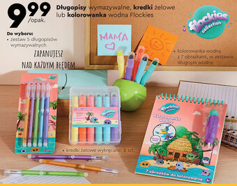 Biedronka Długopisy wymazywalne / Kredki żelowe / kolorowanka wodna Flockies oferta