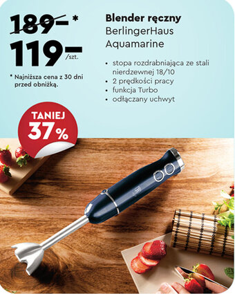 Biedronka Blender ręczny BerlingerHaus Aquamarine oferta