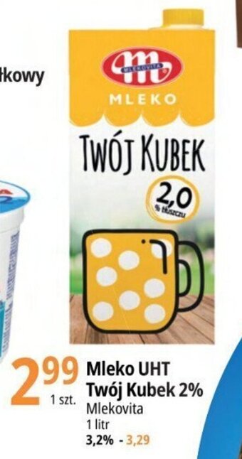Mleko UHT Twój Kubek 2% Mlekovita 1 l