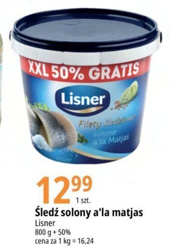 E.Leclerc Śledź solony a'la matjas Lisner 800 g oferta